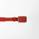 American Darling Western Red Leather Belt w/Stitching