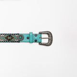 American Darling Women's Turquoise Beaded Leather Belt Western Concho