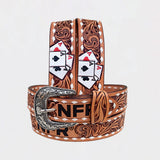 Official PRCA & NFR Licensed Collection® Tooled Leather Rodeo Belt