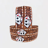 Official PRCA & NFR Licensed Collection® Tooled Leather Rodeo Belt