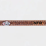 Official PRCA & NFR Licensed Collection® Tooled Leather Rodeo Belt