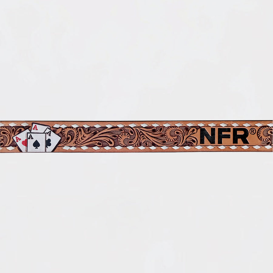 Official PRCA & NFR Licensed Collection® Tooled Leather Rodeo Belt