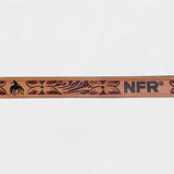 Official PRCA & NFR Licensed Collection® Bucking Bronco Tooled Leather Belt
