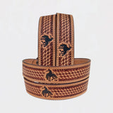 Official PRCA & NFR Licensed Collection® Natural Tan Genuine Leather Belt