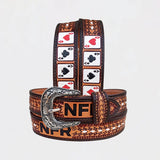 Official PRCA & NFR Licensed Collection® Playing Cards Genuine Leather Belt