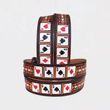Official PRCA & NFR Licensed Collection® Playing Cards Genuine Leather Belt