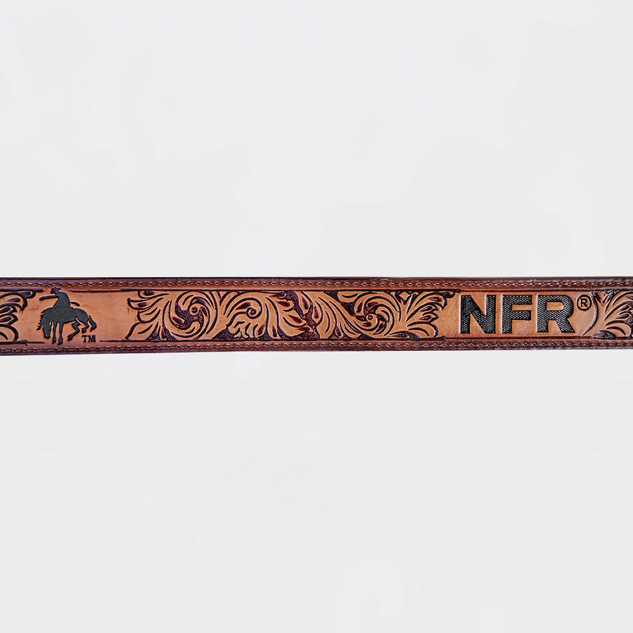 Official PRCA & NFR Licensed Collection® Bronc Rider Genuine Leather Belt