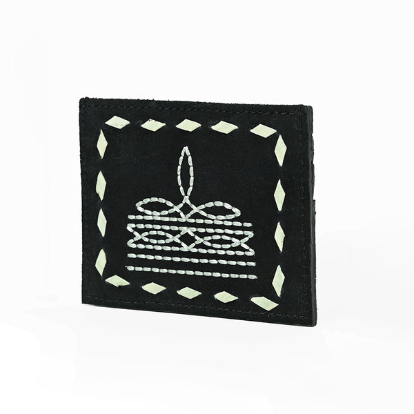 American Darling Handcrafted Genuine Leather Card Holder Wallet with Traditional Stitch Design - Uhorse
