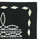 American Darling Handcrafted Genuine Leather Card Holder Wallet with Traditional Stitch Design