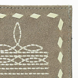 American Darling Handcrafted Genuine Leather Card Holder Wallet with Traditional Stitch Design