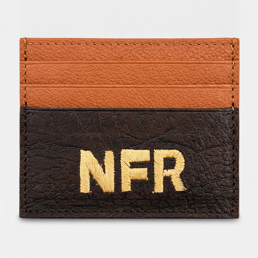 Official PRCA & NFR Licensed Collection® Embroidered Genuine Leather Slim Card Holder