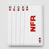 Official PRCA & NFR Licensed Collection® White Leather Royal Flush Playing Card Wallet