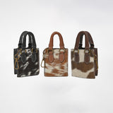 American Darling Leather Hair-On Cowhide Mini Purse Bag Charm
