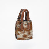 American Darling Leather Hair-On Cowhide Mini Purse Bag Charm