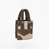 American Darling Leather Hair-On Cowhide Mini Purse Bag Charm