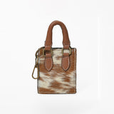 American Darling Leather Hair-On Cowhide Mini Purse Bag Charm