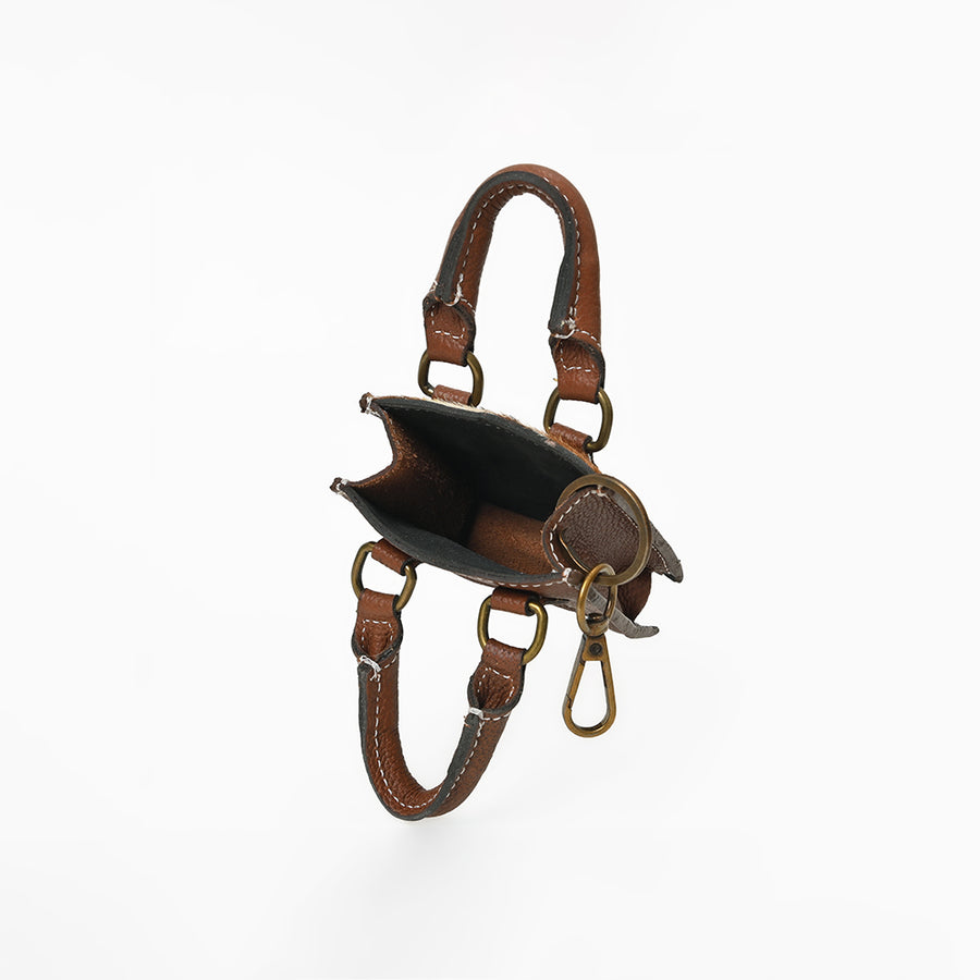 American Darling Leather Hair-On Cowhide Mini Purse Bag Charm