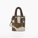 American Darling Leather Hair-On Cowhide Mini Purse Bag Charm