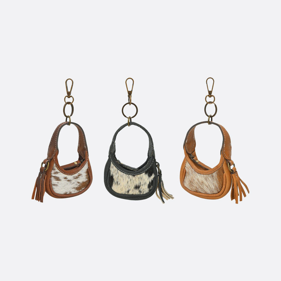 American Darling Genuine Hair-on Leather Mini Hobo Bag Charms