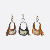 American Darling Genuine Hair-on Leather Mini Hobo Bag Charms
