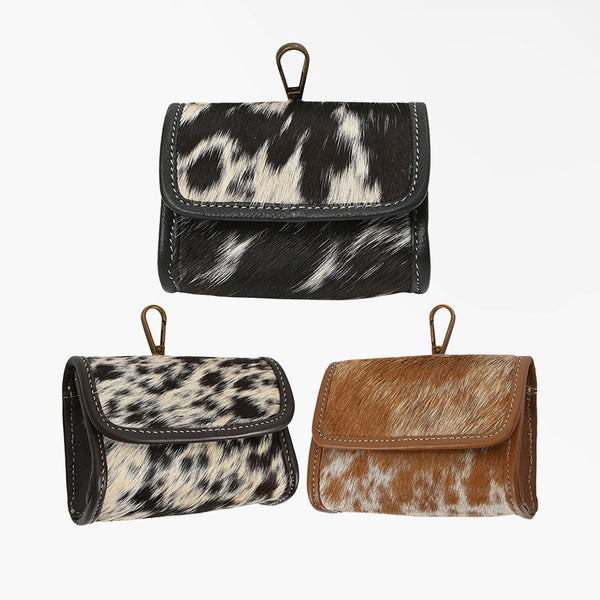 American Darling Genuine Hair-on Leather Mini Clutch Bag Charms – Assorted 1 Piece