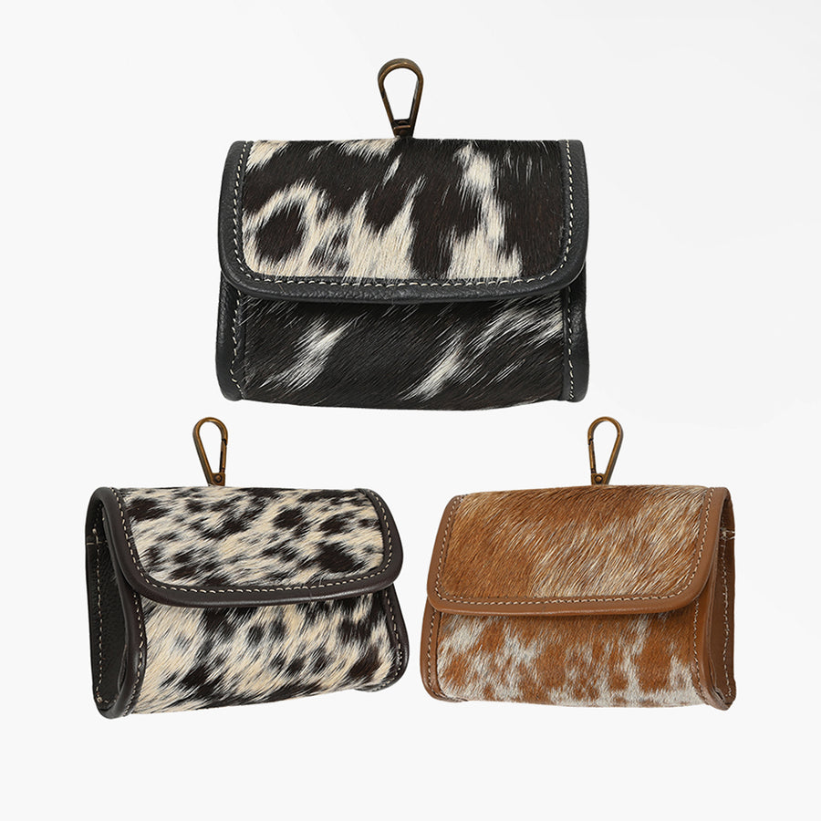 American Darling Genuine Hair-on Leather Mini Clutch Bag Charms