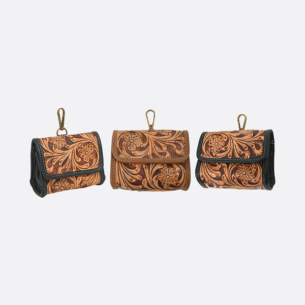 American Darling Genuine Hand Tooled Leather Mini Clutch Bag Charms – Assorted 1 Piece