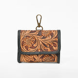 American Darling Genuine Hand Tooled Leather Mini Clutch Bag Charms