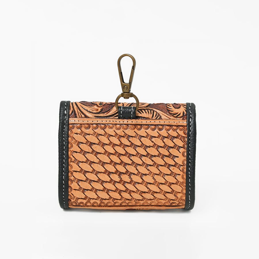American Darling Genuine Hand Tooled Leather Mini Clutch Bag Charms