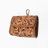 American Darling Genuine Hand Tooled Leather Mini Clutch Bag Charms