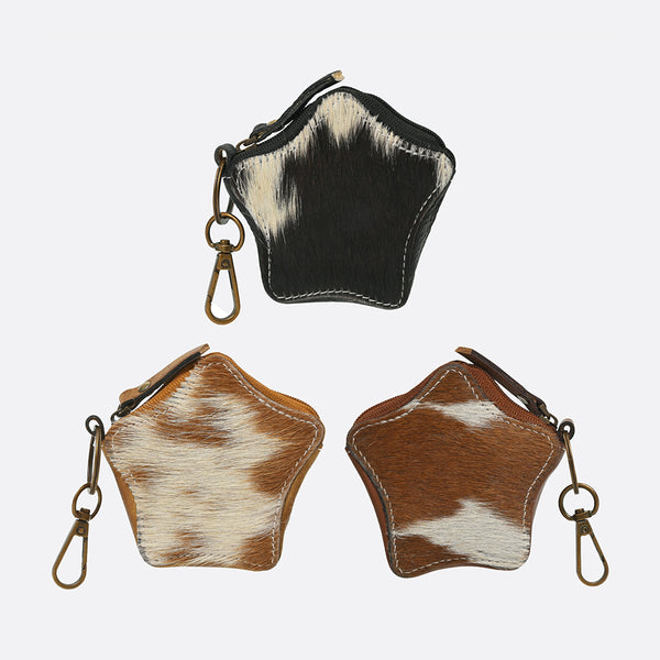 American Darling Genuine Hair-on Leather Mini Coin Bag Charms – Assorted 1 Piece