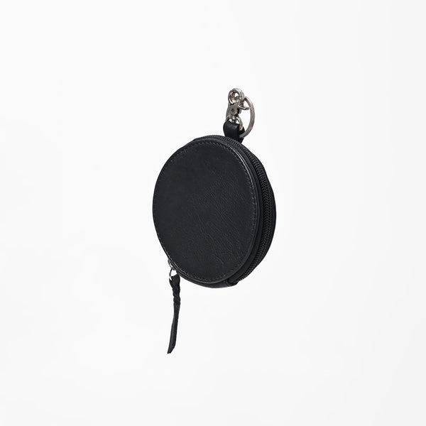 American Darling Genuine Leather Black Round Coin Purse Bag Charm