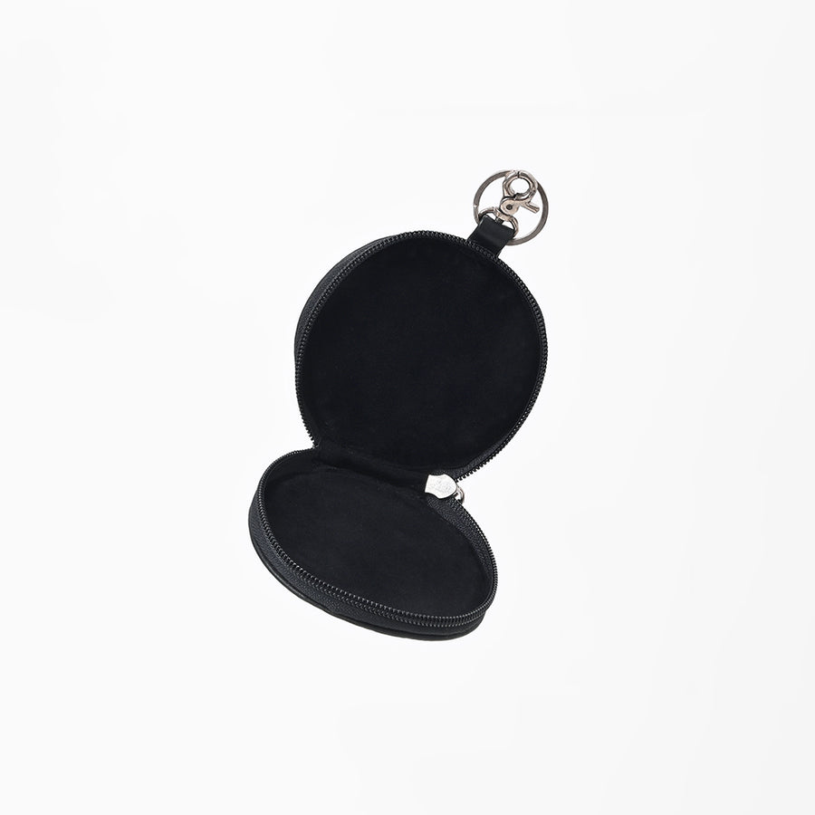 American Darling Genuine Leather Black Round Coin Purse Bag Charm