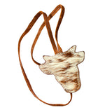 American Darling Leather Hair-On Cowhide Longhorn Steer Head Bag Charm