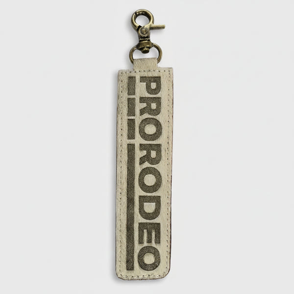 Official PRCA & NFR Licensed Collection® Western Hair-on Genuine Leather Keychain Bag Charm