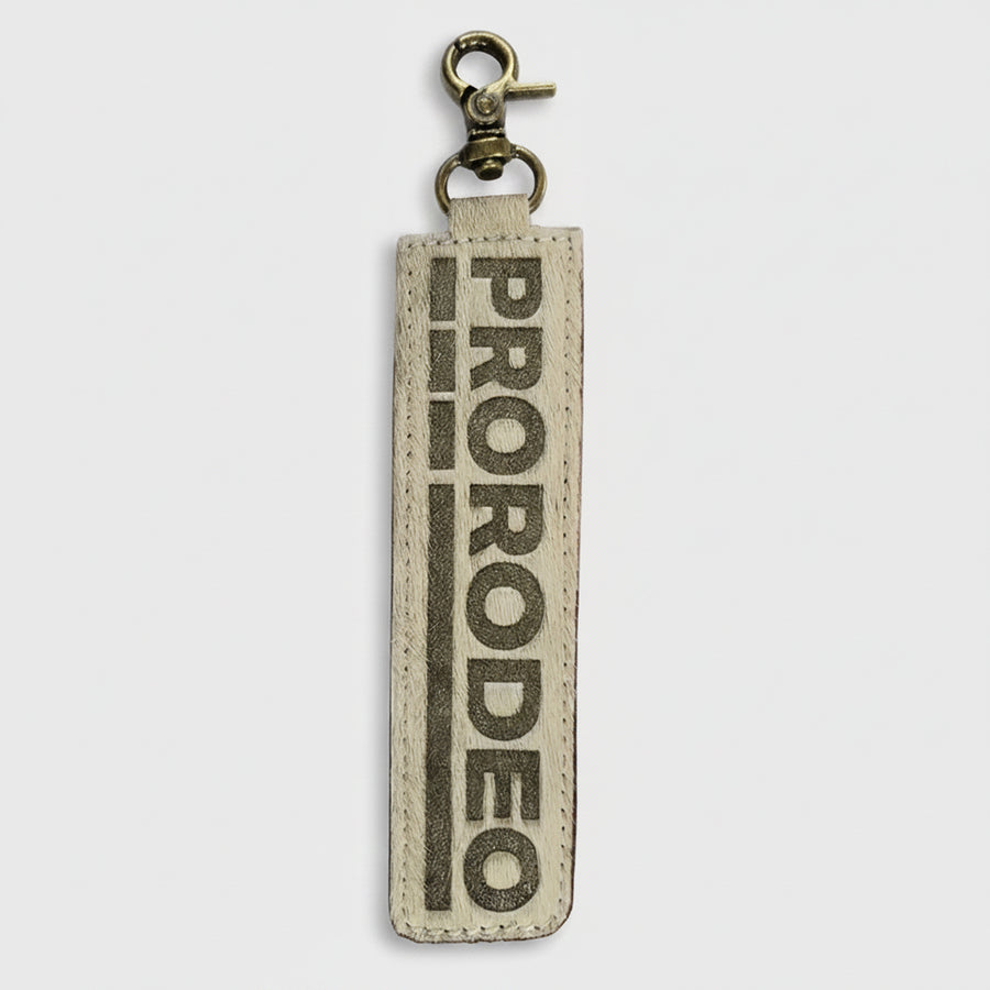 Official PRCA & NFR Licensed Collection® Western Hair-on Genuine Leather Keychain Bag Charm