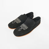 American Darling Handcrafted Leather Slip-On Mule Shoes with Traditional Embroidery Design