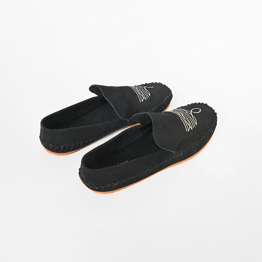 American Darling Handcrafted Leather Slip-On Mule Shoes with Traditional Embroidery Design