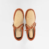 American Darling Hand Tooled Leather Hair-on-Hide Moccasins – Western Floral Ankle Moc Boots