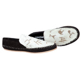 American Darling Western Hair-on-Hide Moccasins – Print Black Suede Slip-On Loafers