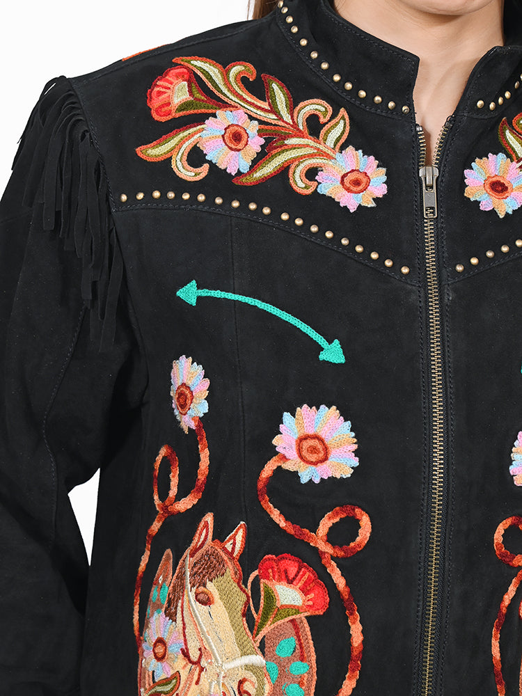 American Darling Western Apparel Embroidered Premium Fabric Handcrafted Heritage Jacket for Women