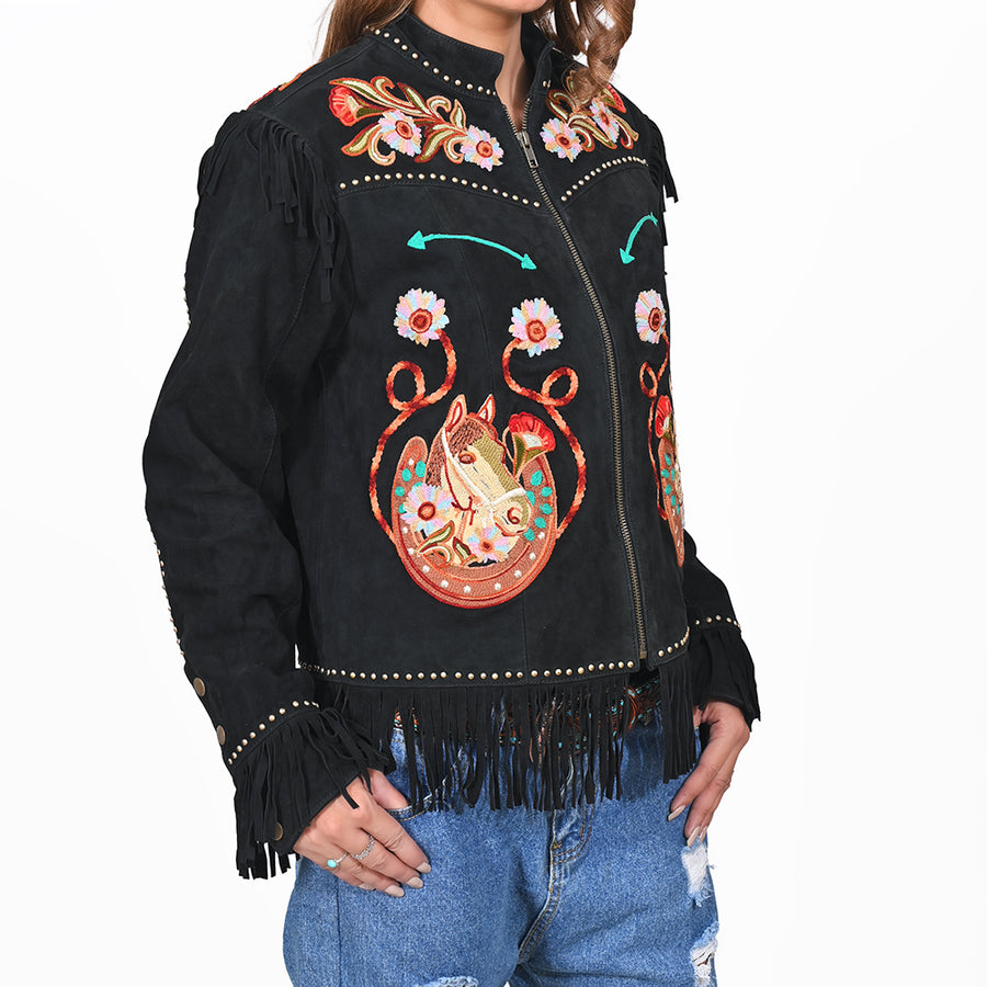 American Darling Western Apparel Embroidered Premium Fabric Handcrafted Heritage Jacket for Women