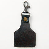 American Darling Floral Cactus Leather Key Ring Western Keychain