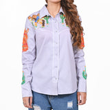 American Darling 100% Satin Cotton Western Shirt – Crystal Rhinestone Cowboy Rodeo Printed Top