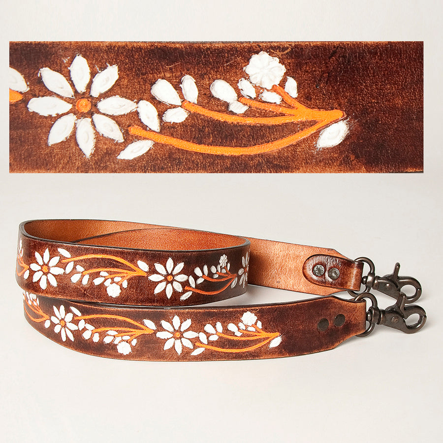 American Darling Hand Tooled Genuine Leather Crossbody Handle Strap for Bags Phone Keychain Wallet Purse Clutch Cellphone