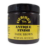 Fiebing's Antique Finish Dark Brown 4 oz Leather Staining Paste Formula for Tooling