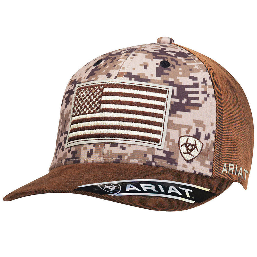Ariat W. Cap Mens Baseball Snap Back One Size Camo Beige by Hilason – Cowboy and equestrian accessories