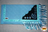 B106-F Hilason Western Show Barrel Racing Rodeo Saddle Blanket Pad Turquoise