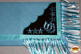 B106-F Hilason Western Show Barrel Racing Rodeo Saddle Blanket Pad Turquoise