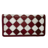 BarH Equine Leather Trifold Bifold Wallet Hair-On Checkerboard Rodeo Purse